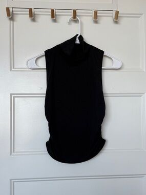 Lululemon Sleeveless Black Mock Neck Top